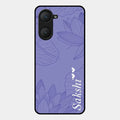 Customized luxury Purple leaves Glossy Metal Case Cove For Iqoo Z9 Lite 5G