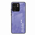 Customized luxury Purple leaves Glossy Metal Case Cove For Motorola Edge 40
