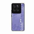 Customized luxury Purple leaves Glossy Metal Case Cove For Motorola Edge 60 Pro 5G