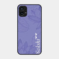 Customized luxury Purple leaves Glossy Metal Case Cove For Nothing Phone 1