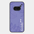 Customized luxury Purple leaves Glossy Metal Case Cove For Nothing Phone 2A 5G