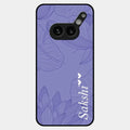 Customized luxury Purple leaves Glossy Metal Case Cove For Nothing Phone 2A Plus