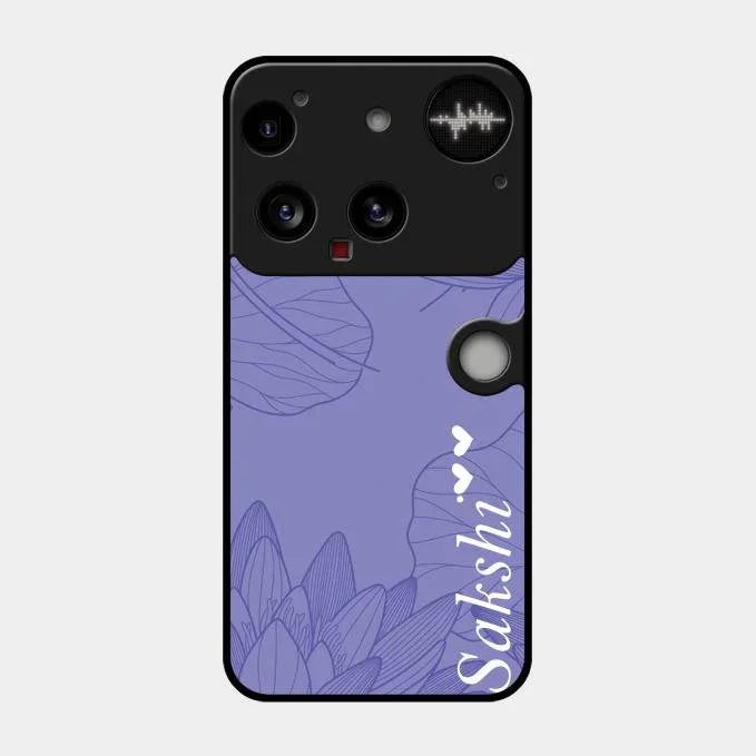 Customized luxury Purple leaves Glossy Metal Case Cove For Nothing Phone 3 5G