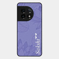 Customized luxury Purple leaves Glossy Metal Case Cove For Oneplus 11 5G
