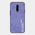 Customized luxury Purple leaves Glossy Metal Case Cove For Oneplus 7 Pro