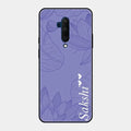 Customized luxury Purple leaves Glossy Metal Case Cove For Oneplus 7T Pro