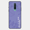 Customized luxury Purple leaves Glossy Metal Case Cove For Oneplus 8