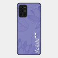 Customized luxury Purple leaves Glossy Metal Case Cove For Oneplus 9R 5G