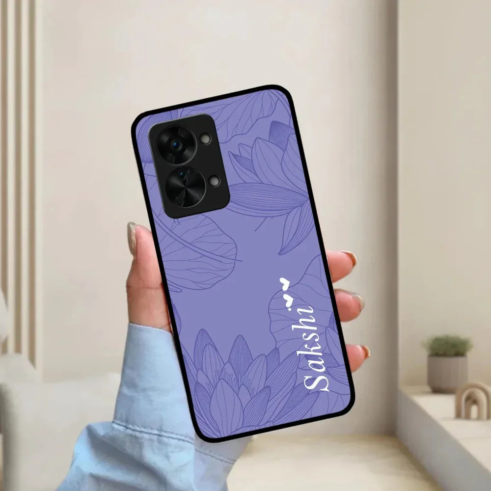 Customized luxury Purple leaves Glossy Metal Case Cover For OnePlus - ShopOnCliQ