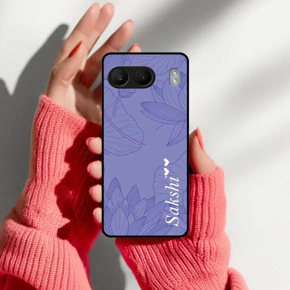 Customized luxury Purple leaves Glossy Metal Case Cover For OnePlus - ShopOnCliQ