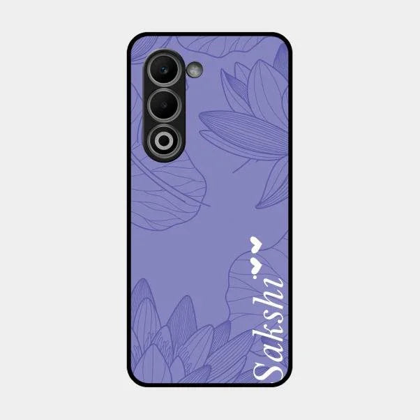 Customized luxury Purple leaves Glossy Metal Case Cove For Oppo A5 5G