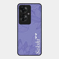 Customized luxury Purple leaves Glossy Metal Case Cove For Oppo F25 Pro 5G