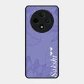 Customized luxury Purple leaves Glossy Metal Case Cove For Oppo F27 Pro Plus 5G