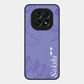 Customized luxury Purple leaves Glossy Metal Case Cove For Oppo F29 5G