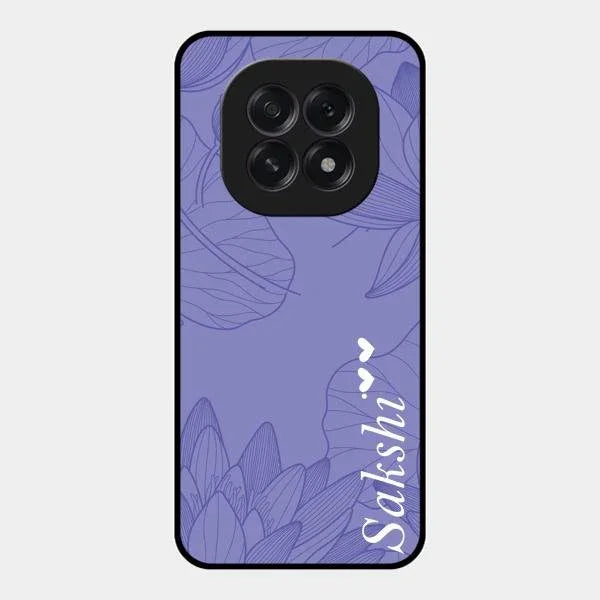 Customized luxury Purple leaves Glossy Metal Case Cove For Oppo F29 5G