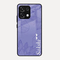 Customized luxury Purple leaves Glossy Metal Case Cove For Oppo F31 5G