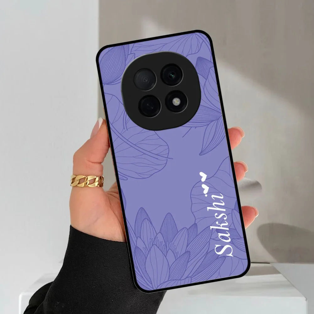 Customized luxury Purple leaves Glossy Metal Case Cove For Oppo - ShopOnCliQ