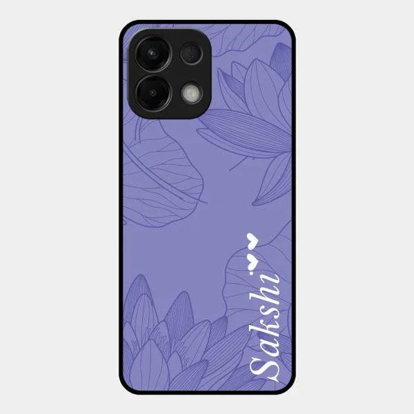 Customized luxury Purple leaves Glossy Metal Case Cove For Oppo K13 5G