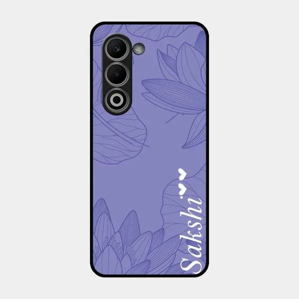 Customized luxury Purple leaves Glossy Metal Case Cove For Oppo K13X 5G