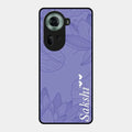 Customized luxury Purple leaves Glossy Metal Case Cove For Oppo Reno 11 5G