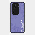 Customized luxury Purple leaves Glossy Metal Case Cove For Oppo Reno 11 Pro 5G
