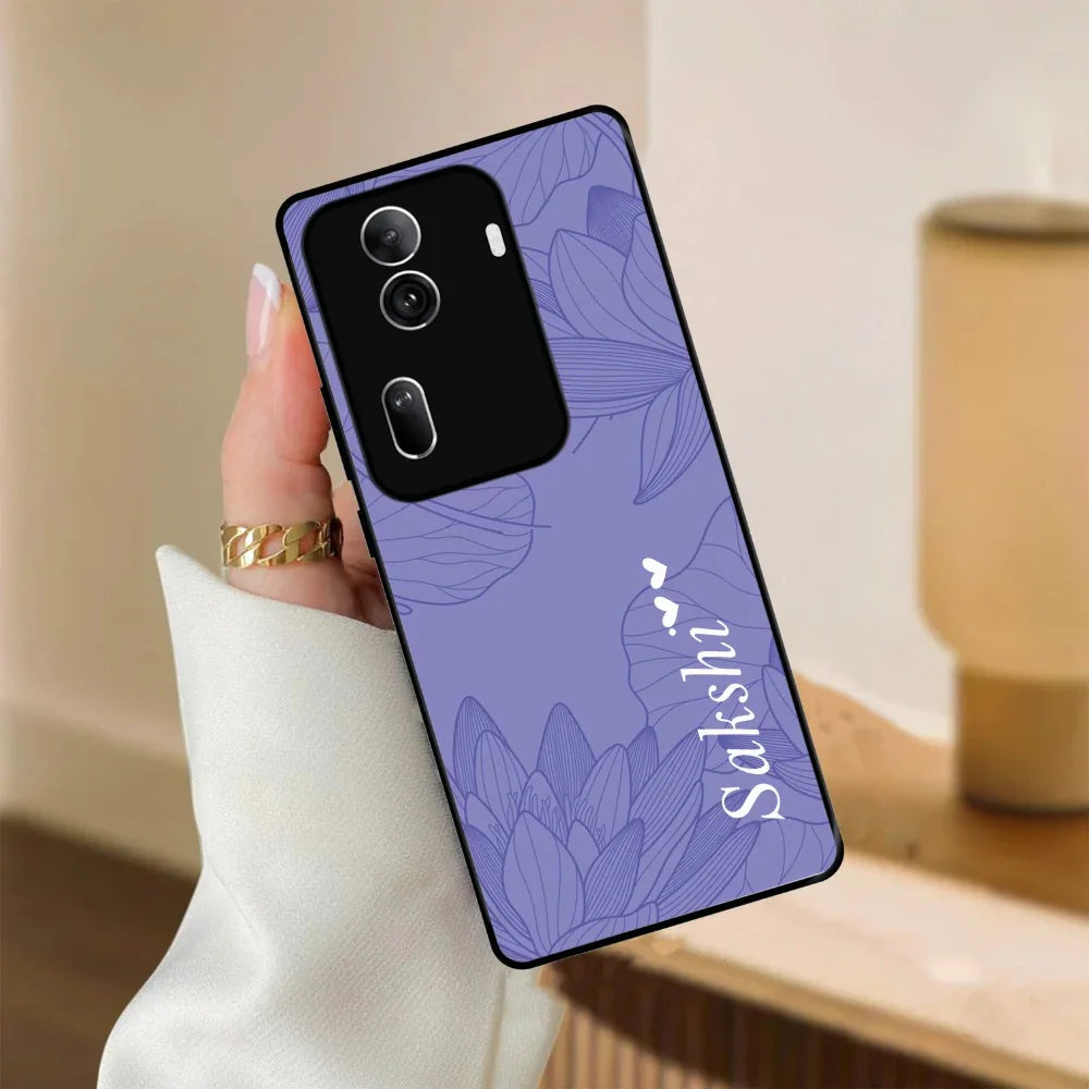 Customized luxury Purple leaves Glossy Metal Case Cove For Oppo - ShopOnCliQ
