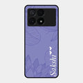 Customized luxury Purple leaves Glossy Metal Case Cove For Poco X6 Pro 5G
