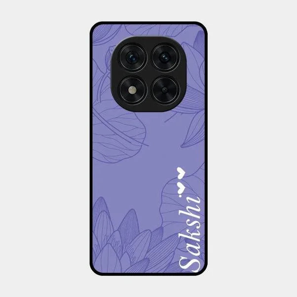 Customized luxury Purple leaves Glossy Metal Case Cove For Poco X7 5G