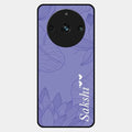 Customized luxury Purple leaves Glossy Metal Case Cove For Realme 11 Pro 5G
