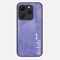 Customized luxury Purple leaves Glossy Metal Case Cove For Realme 15T 5G