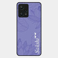 Customized luxury Purple leaves Glossy Metal Case Cove For Realme 9 Pro 5G