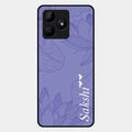 Customized luxury Purple leaves Glossy Metal Case Cove For Realme C53
