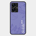 Customized luxury Purple leaves Glossy Metal Case Cove For Realme C55
