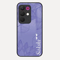 Customized luxury Purple leaves Glossy Metal Case Cove For Realme C85 5G