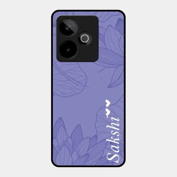 Customized luxury Purple leaves Glossy Metal Case Cove For Realme Gt 7 5G