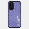 Customized luxury Purple leaves Glossy Metal Case Cove For Redmi 11 Prime 4G