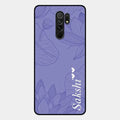 Customized luxury Purple leaves Glossy Metal Case Cove For Redmi 9 Prime