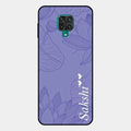 Customized luxury Purple leaves Glossy Metal Case Cove For Redmi Note 10 Lite