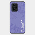 Customized luxury Purple leaves Glossy Metal Case Cove For Redmi Note 12 Pro 5G
