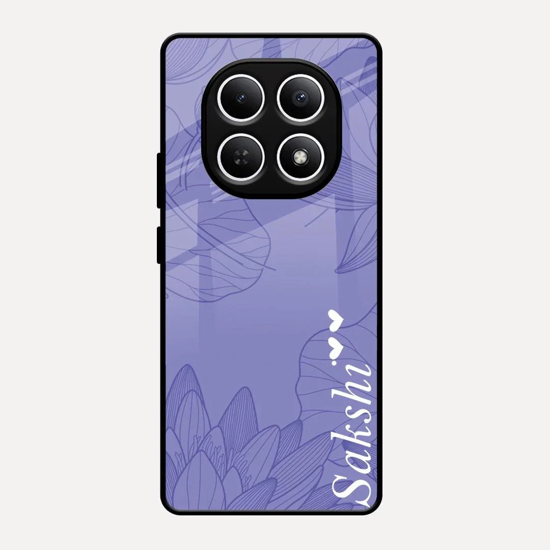 Customized luxury Purple leaves Glossy Metal Case Cove For Redmi Note 15 5G