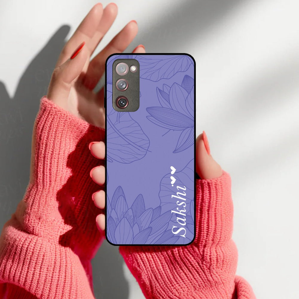 Customized luxury Purple leaves Glossy Metal Case Cover For Samsung