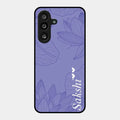 Customized luxury Purple leaves Glossy Metal Case Cove For Samsung Galaxy F55 5G