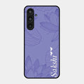 Customized luxury Purple leaves Glossy Metal Case Cove For Samsung Galaxy M35 5G