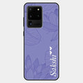 Customized luxury Purple leaves Glossy Metal Case Cove For Samsung Galaxy S20 Ultra