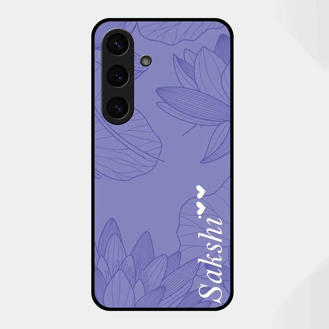 Customized luxury Purple leaves Glossy Metal Case Cove For Samsung Galaxy S25 FE 5G