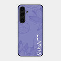 Customized luxury Purple leaves Glossy Metal Case Cove For Samsung Galaxy S25 Plus 5G