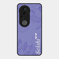 Customized luxury Purple leaves Glossy Metal Case Cove For Vivo T4 Ultra 5G