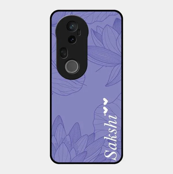 Customized luxury Purple leaves Glossy Metal Case Cove For Vivo T4 Ultra 5G
