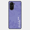 Customized luxury Purple leaves Glossy Metal Case Cove For Vivo V29E 5G