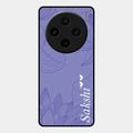 Customized luxury Purple leaves Glossy Metal Case Cove For Vivo X100 5G